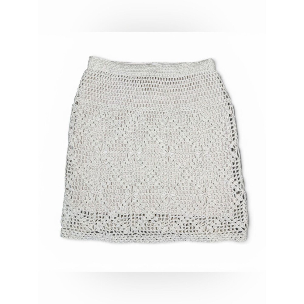Staring at Stars Crochet Lace Mini Skirt XS